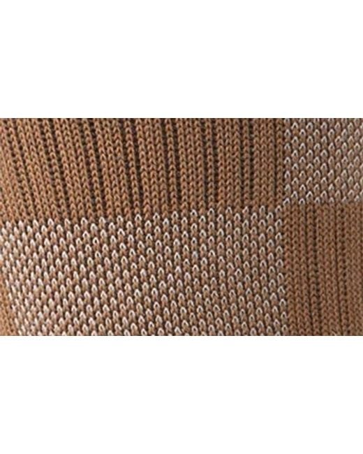 Stance Brown Down And Out Geo Jacquard Cotton Blend Crew Socks for men