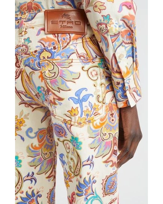 Etro Multicolor Paisley Straight Leg Pants