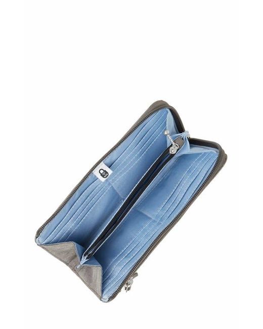 Baggallini Gray Zip Around Rfid Wallet Wristlet