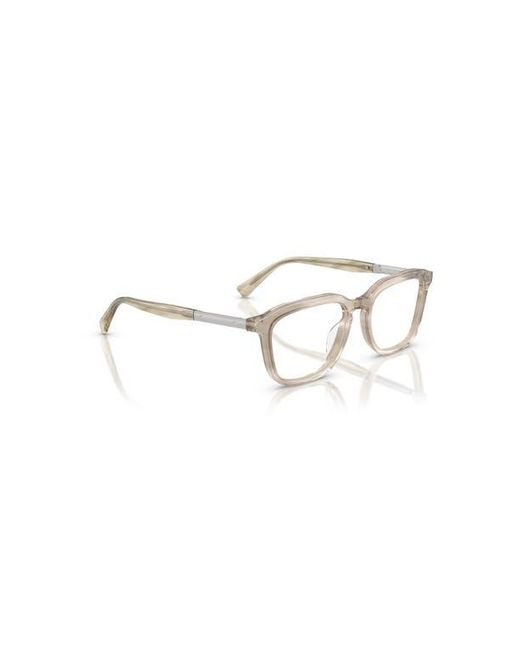 Brunello Cucinelli Metallic 53Mm Rectangle Optical Glasses