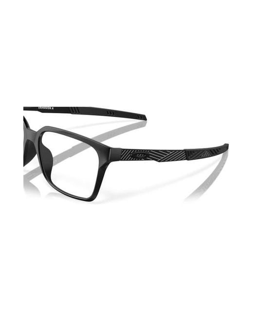 Oakley Black 55Mm Rectangle Optical Glasses for men