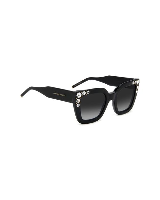 Carolina Herrera Black 52mm Square Sunglasses