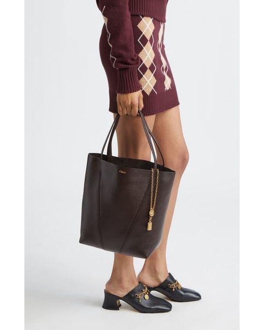 Chloé Brown Spin Leather Tote