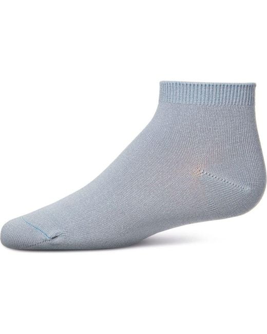 Memoi Gray Basic Silky-Soft Gauge Ankle Sock