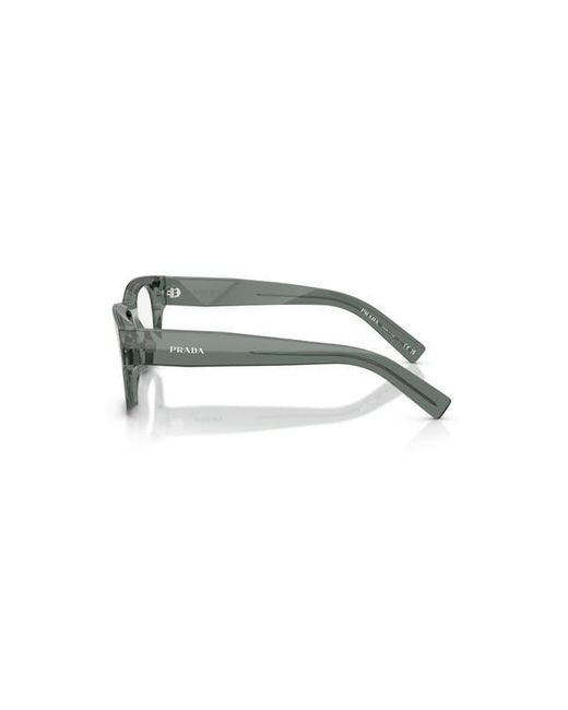Prada Gray 51Mm Square Optical Glasses for men