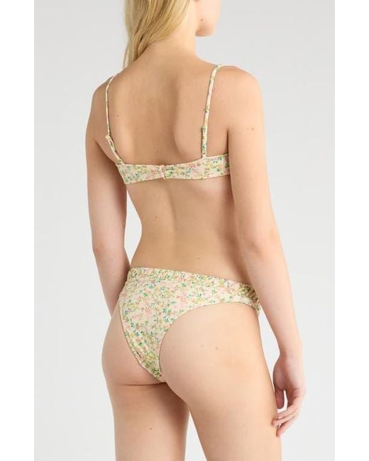 PacSun Natural Anemone Floral Bralette Bikini Top