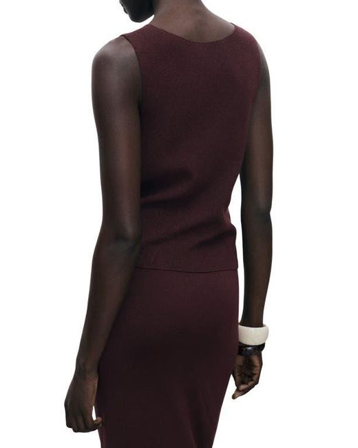 Mango Purple Fine Rib Sweater Tank