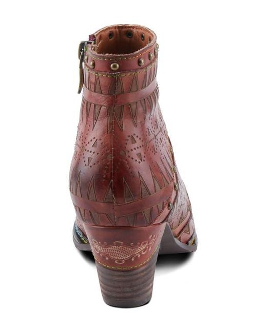 Spring Step Brown Niobe Cap Toe Bootie