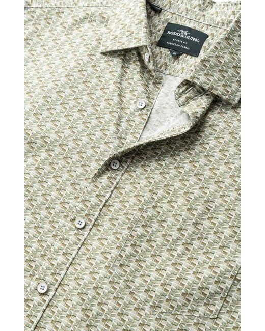 Rodd & Gunn Green Avonside Short Sleeve Organic Cotton Button-Up Shirt for men
