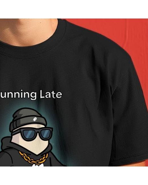 Alix Black Running Late Tee for men