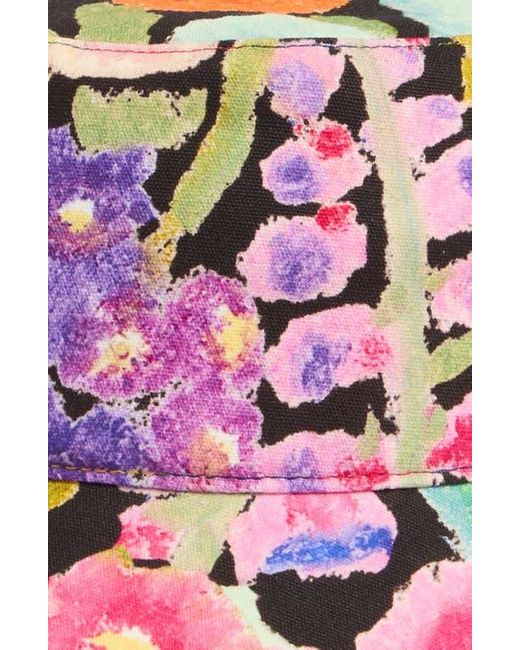 Kurt Geiger Yellow Floral Print Bucket Hat