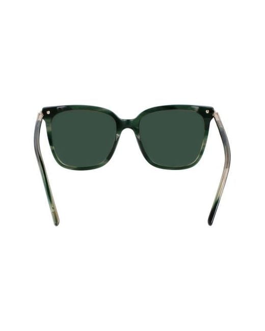 Ferragamo Green Prisma 56Mm Modified Butterfly Sunglasses