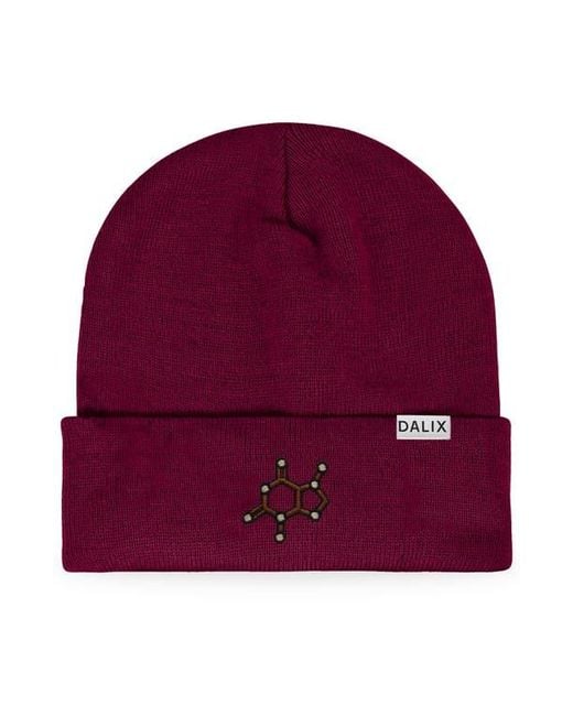Alix Red Molecule Beanie for men