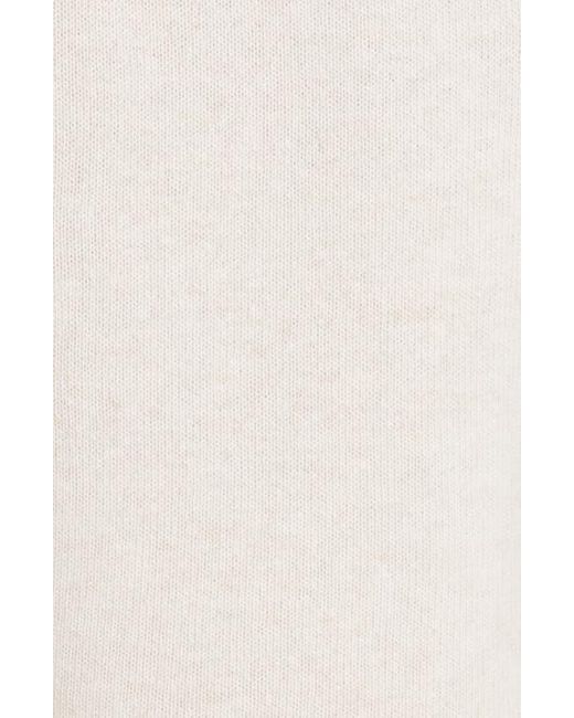 St. John Natural Contrast Trim Wool Blend Shell