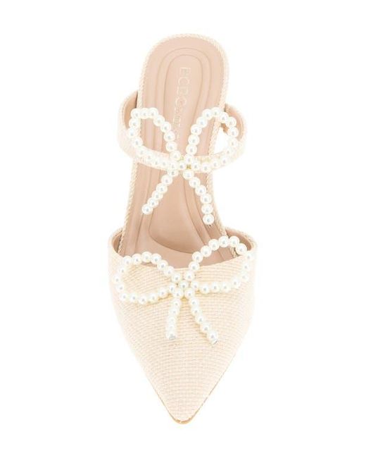 BCBGMAXAZRIA White Bardia Pointed Toe Mule