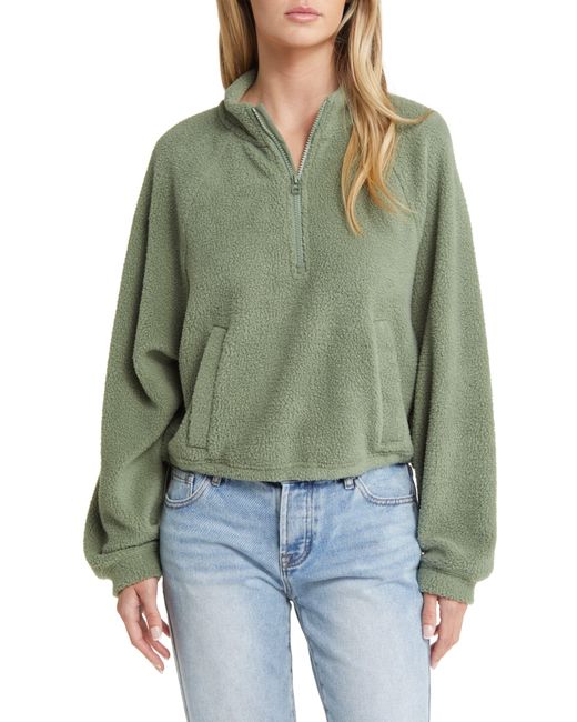 BP. Green Fleece Half Zip Pullover