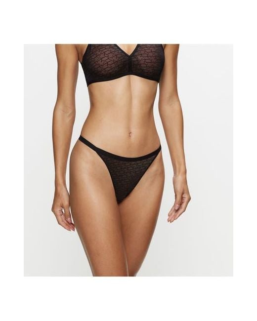 Triumph Black Signature Sheer Thong Panties