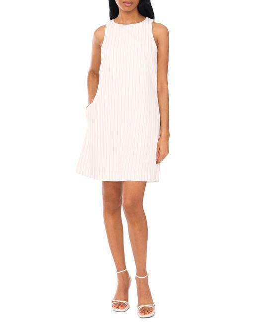 Halogen® White Halogen(r) Sleeveless Linen Blend A-line Dress