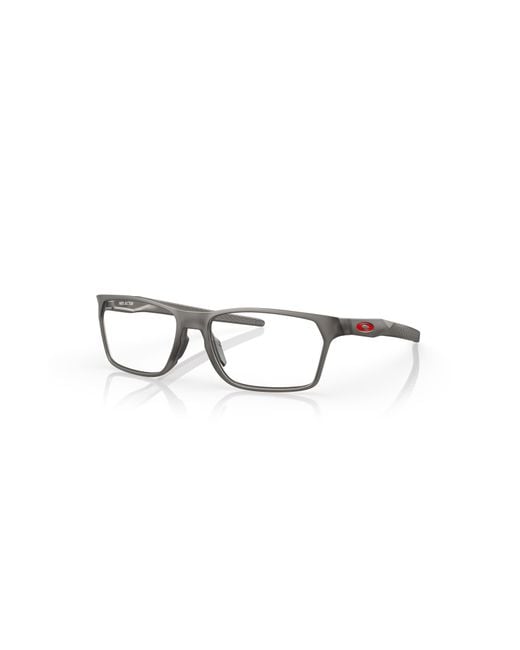 Oakley Gray 55Mm Rectangle Optical Glasses for men