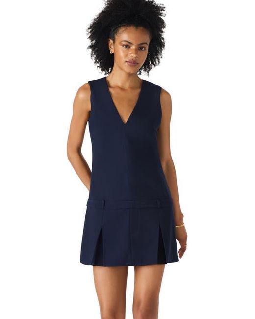 Steve Madden Blue Henley Box Pleat Minidress
