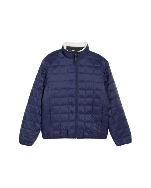 Taion Blue Reversible Fleece Down Jacket for men