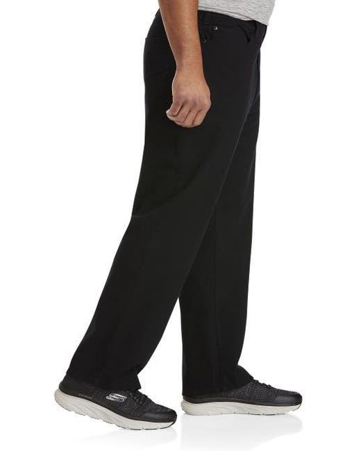 True Nation by DXL Black Relaxed-Fit Stretch Jeans for men
