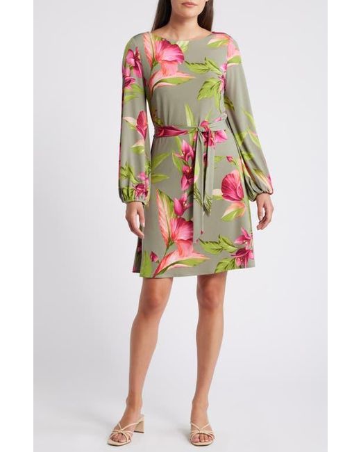 Tommy Bahama Multicolor Lavish Blooms Long Sleeve Minidress