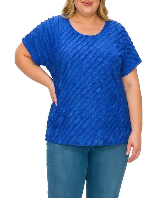 Standards & Practices Blue Ruffle Top