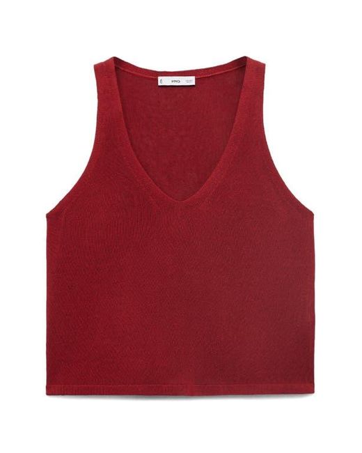 Mango Red V-Neck Sweater Vest