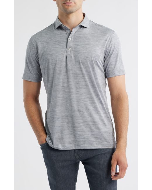 Johnnie-o Gray Huron Prep-Formance Polo for men