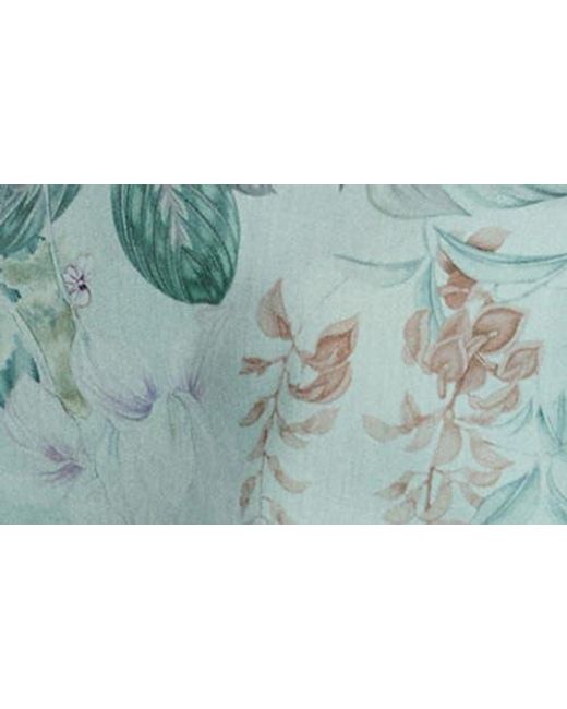 Mango Green Tropical Print Pajama Shirt