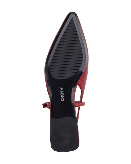 DKNY Red Cairo Slingback Pointed Toe Mary Jane Flat
