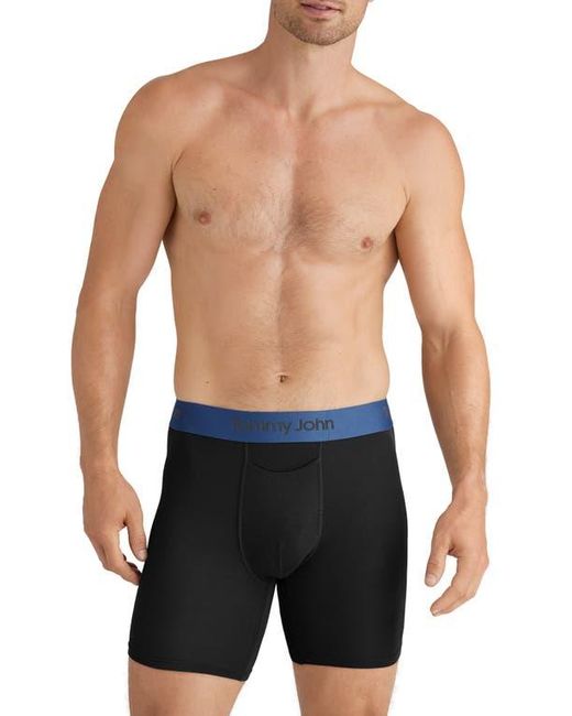 Tommy John Blue Second Skin 6-Inch Boxer Briefs for men