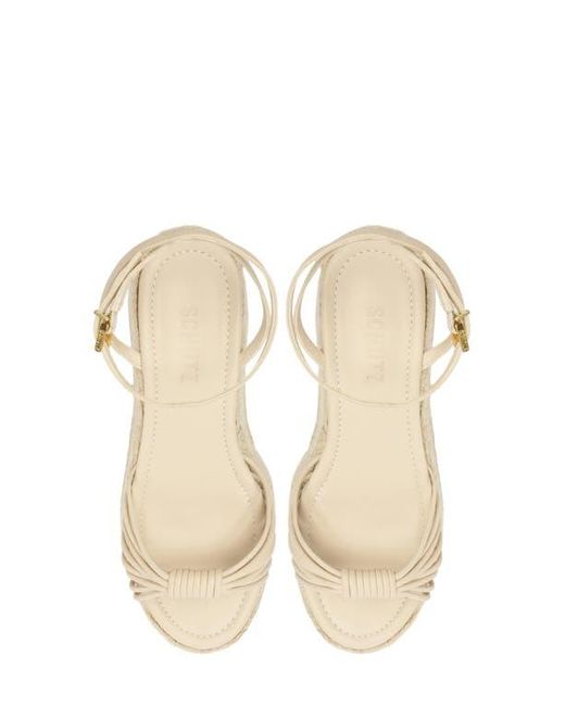 SCHUTZ SHOES Metallic Livia Platform Wedge Sandal
