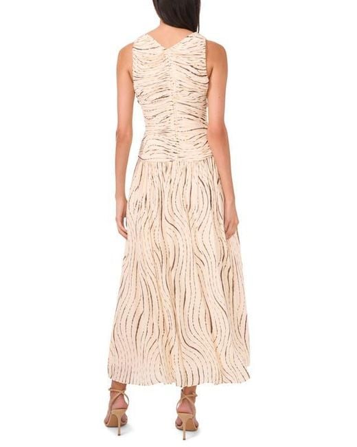 Parker Rae Gathered Sleeveless Maxi Dress in Natural Lyst