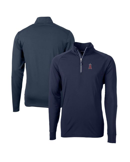 Cutter & Buck Blue Los Angeles Angels Adapt Eco Knit Stretch Recycled Quarter-zip Pullover Top At Nordstrom for men
