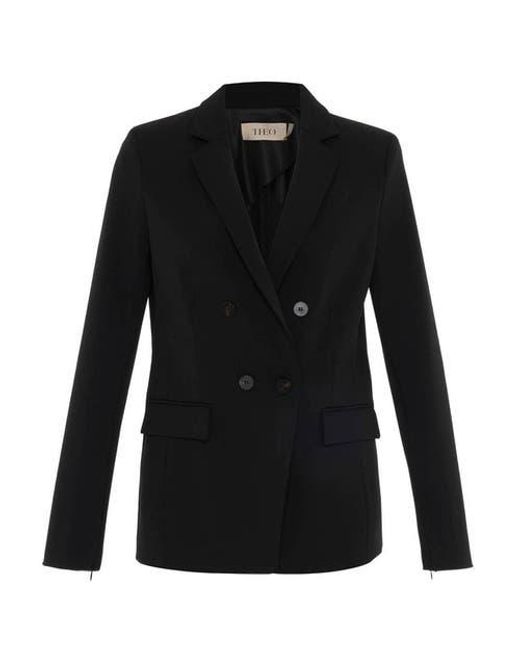 Theo the Label Black Aphrodite Split Sleeve Jacket