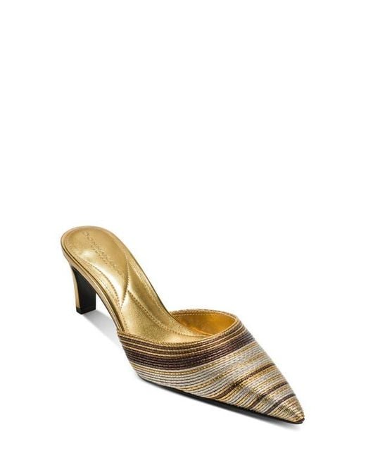 Donna Karan Metallic Praxilla Pointed Toe Mule