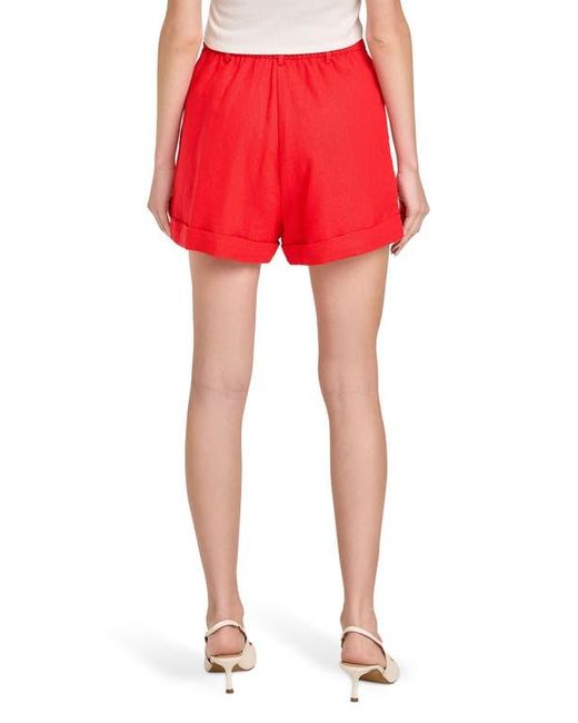 Wayf Red X Styled By Coco! Vera Linen Blend Shorts