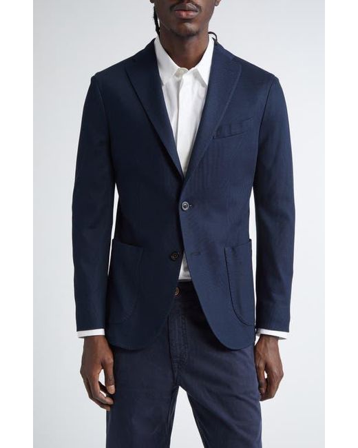 K.JACKET BOGLIOLI ダークブルー Dark blue 100% cotton jersey K-Jacket in Dark blue: Luxury