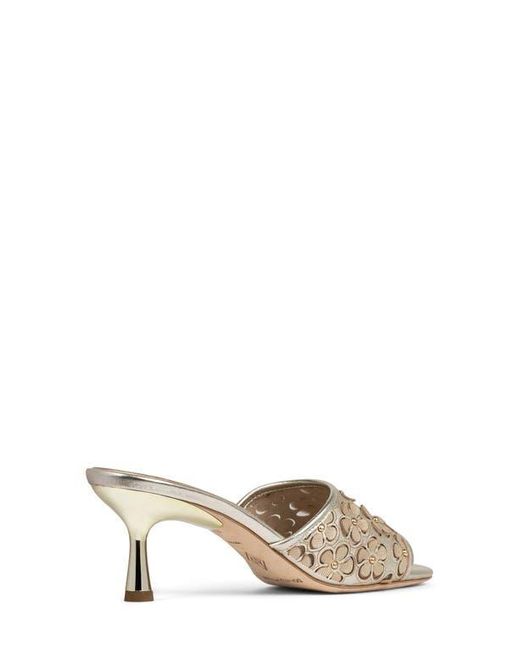 Donald J Pliner White Rikki Kitten Heel Slide Sandal