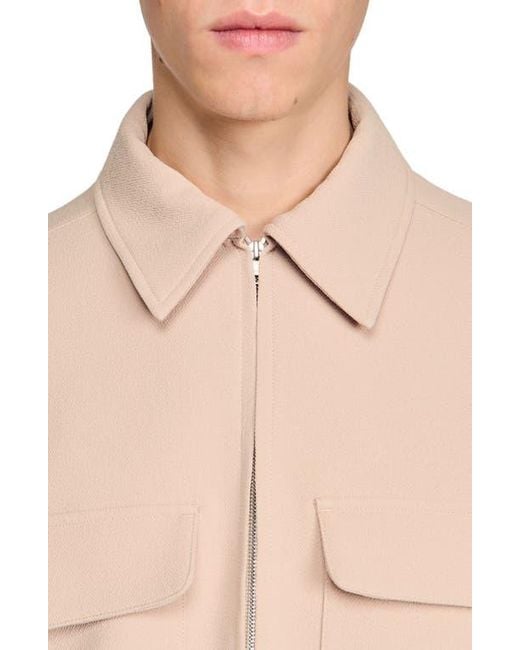 Sandro Multicolor Waffle-Effect Zip-Up Jacket for men