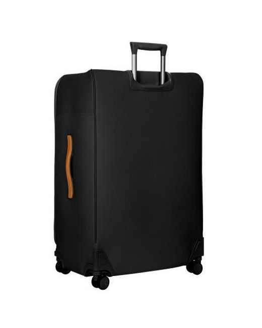 Bric's Black Firenze Softside 32 X-Large Checked Compound Spinner Luggage