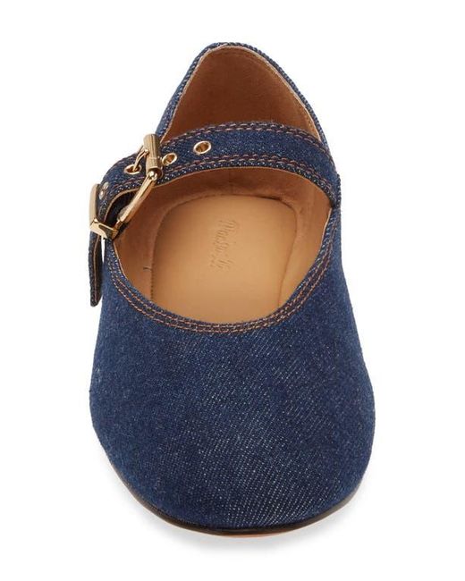 Madewell Blue The Remy Denim Mary Jane Flat