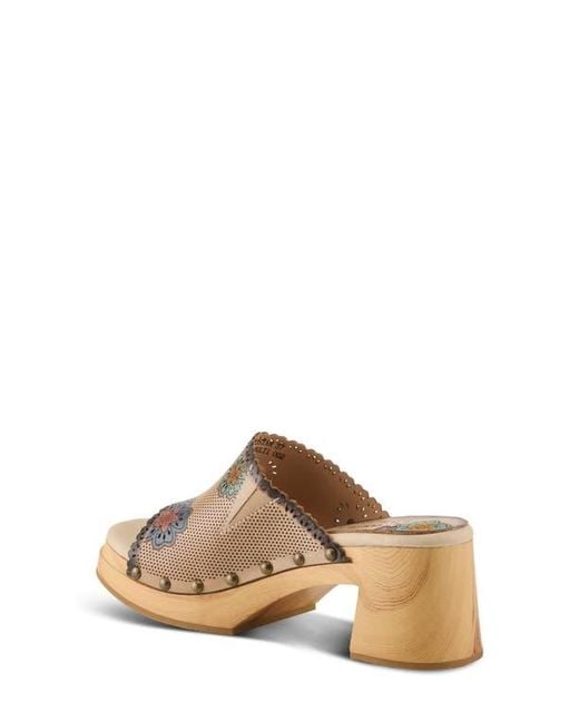 Spring Step Brown Retrostar Platform Slide Sandal