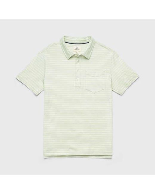 Surfside Supply White Michael Stripe Polo for men