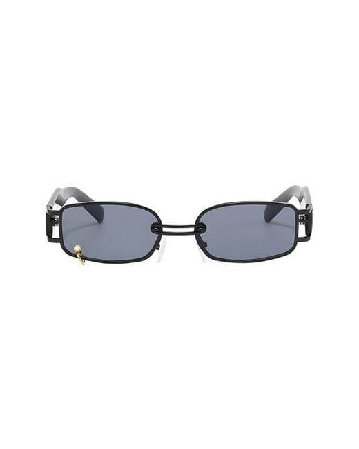 Fifth & Ninth Blue Inez 55Mm Rectangular Sunglasses