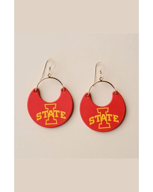 Nickel & Suede Red University Ninas Earrings