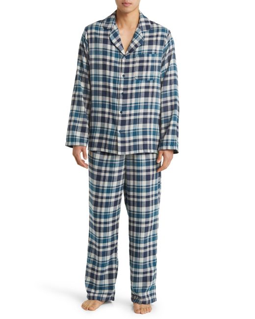 Nordstrom Blue Plaid Flannel Pajamas for men