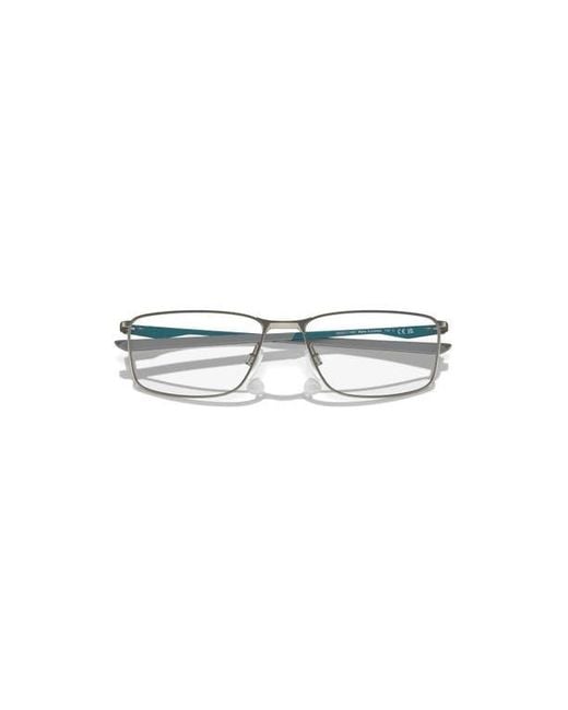 Oakley Gray 57Mm Rectangle Optical Glasses for men